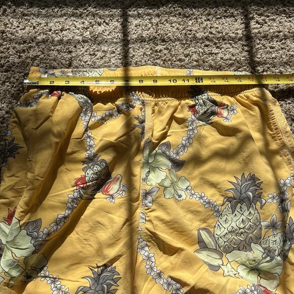 Tommy Bahama Relax Shorts Mens L Orange Green Palm Tropical Swim Trunks Mesh - Picture 7 of 9